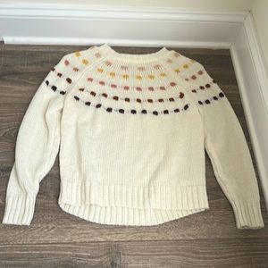 Girls Cream Sweater